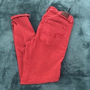 Women's Red Jeans